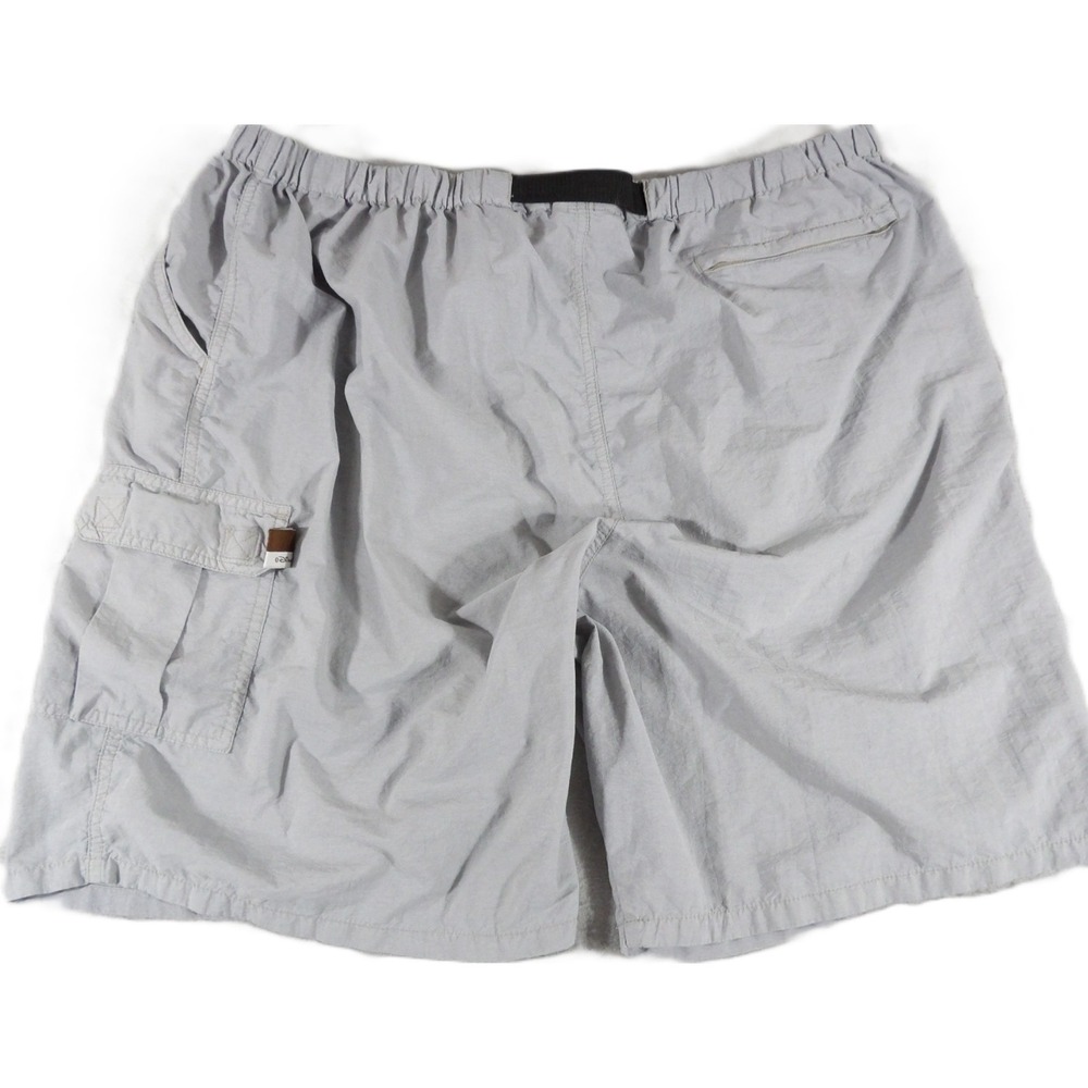 VTG Disney Animal Kingdom Cargo Shorts Men XL Gray Nylon Hiking Belted Trunk 90s